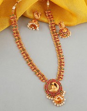 Shop for Long Necklace Designs at Best Price by Anuradha Art Jewellery